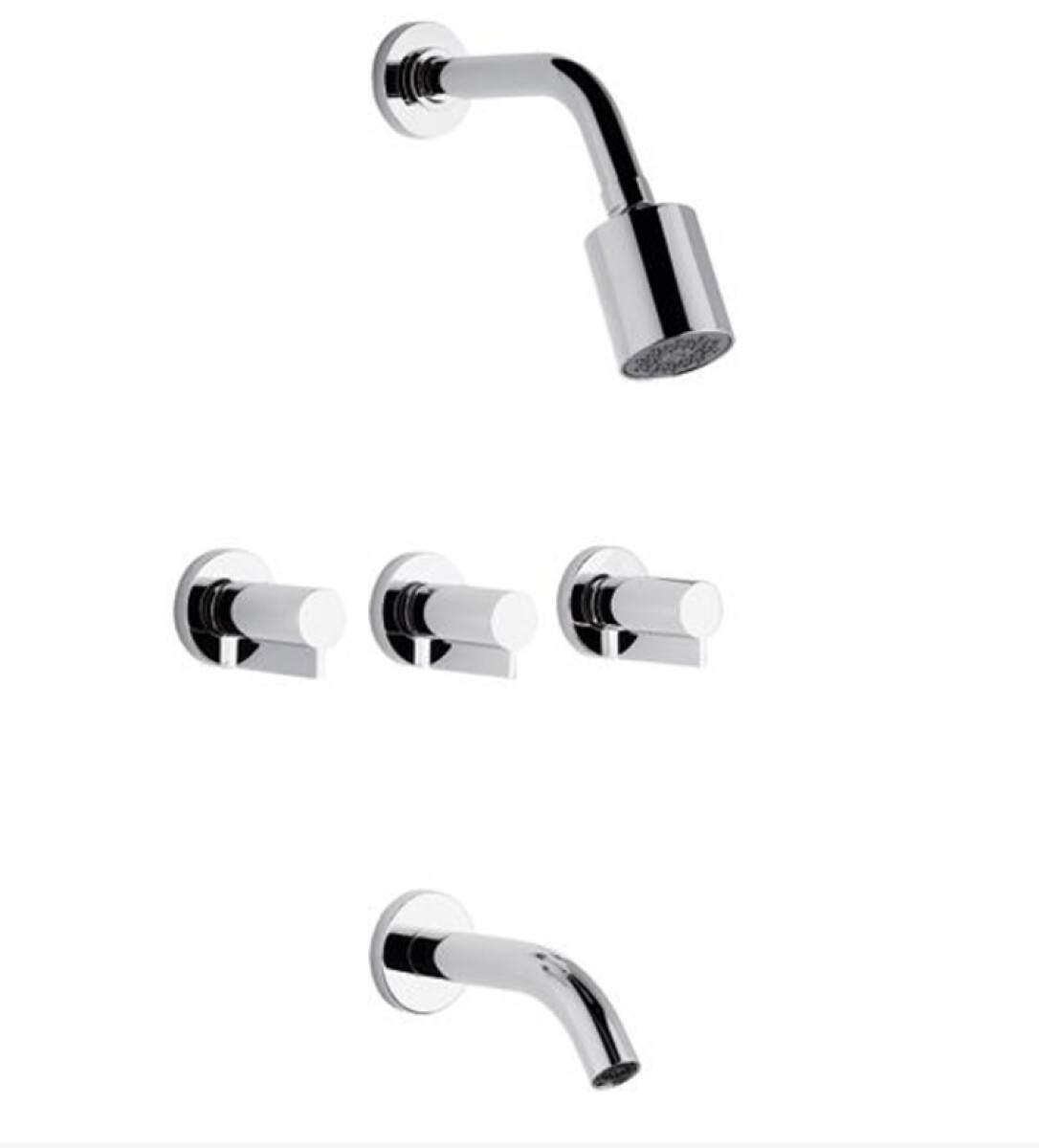 Grifería Bimando Baño Ducha De Empotrar Con Roseta Modelo Nebraska 