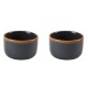 Set x2 Ramequin cerámica 9x5,5 cm GRIS OSCURO