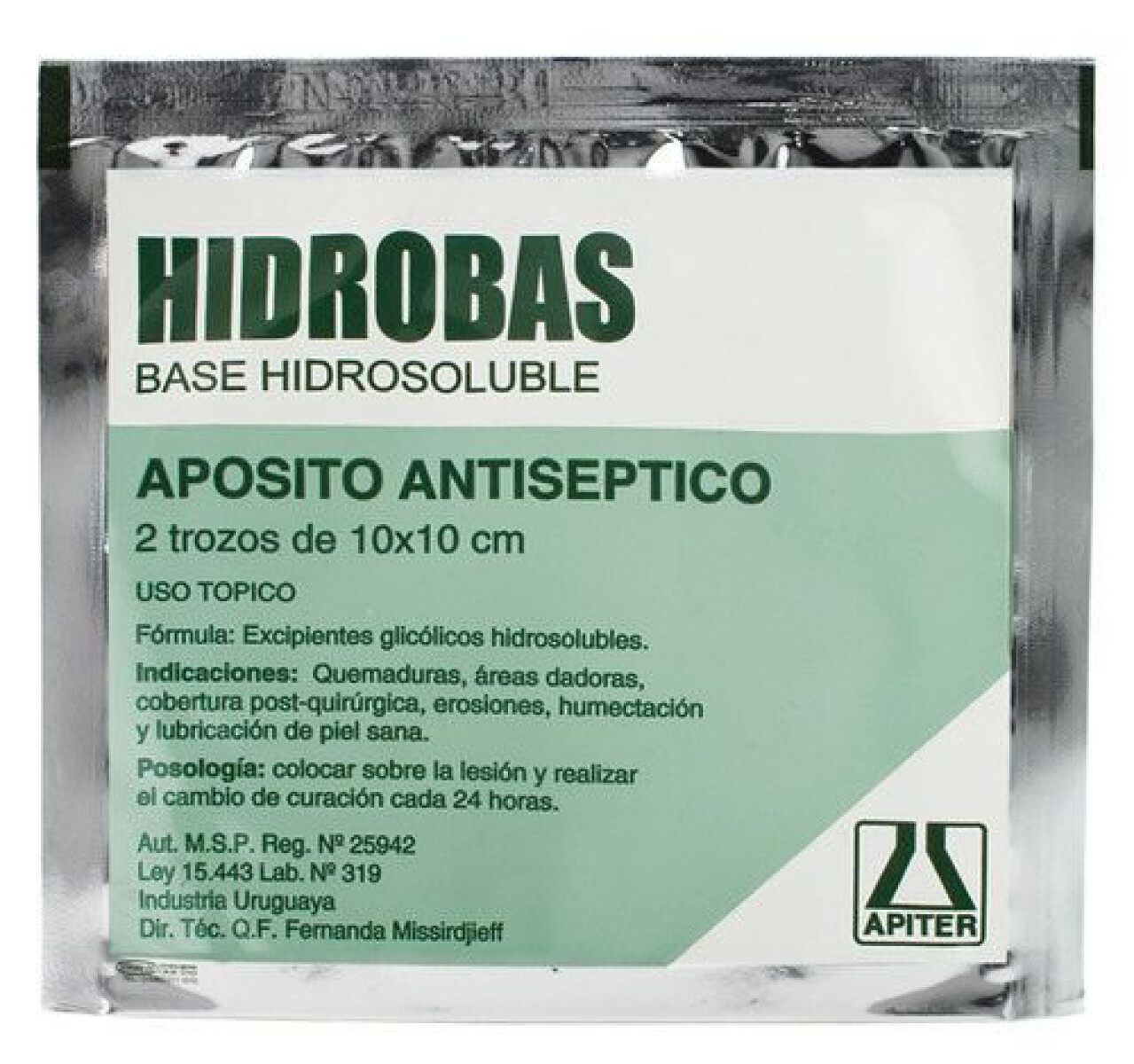 Hidrobas 2 Apósitos 10x10 | Protección Estéril para Heridas
