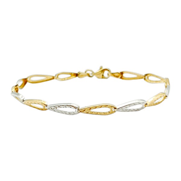 Pulsera Quebradiza Espiga-Oro bajo-Sin Piedra-PU8001 sinpiedra
