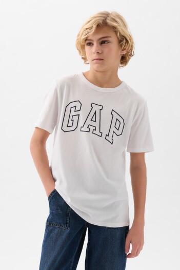 Remera Logo Gap Manga Corta Niño Optic White 1