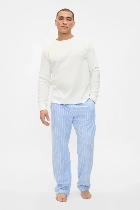 Pantalòn Pijama Franela Hombre Shirting Blue Stripe