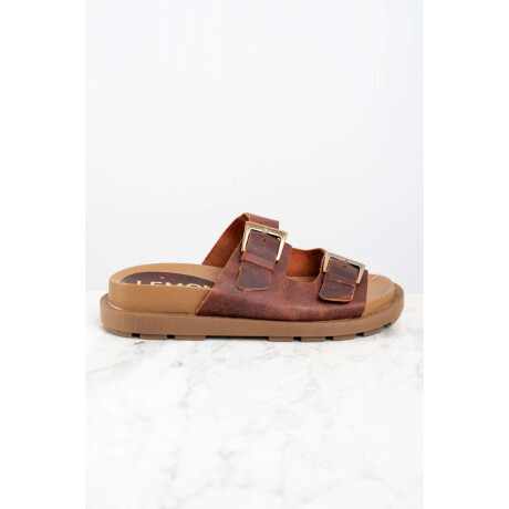 Sandalia Cuero Caramelo