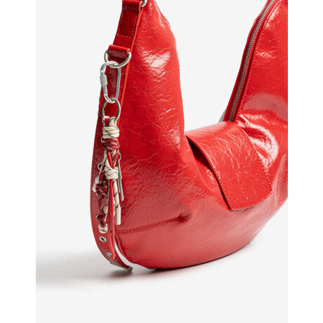 Cartera Saca Con Charm Rojo Cereza