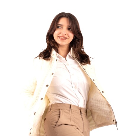 Campera Capitoneada Dama Crudo