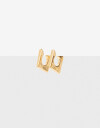 Aros Argollas Metal Aros Argolla De Acero Cuadrado - Dorado