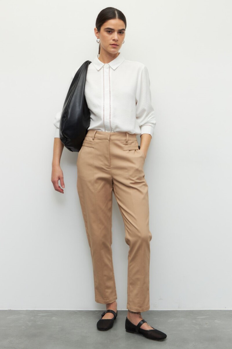 PANTALON LILOU - Tostado 