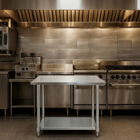 Mesada de Trabajo con Estante de Acero Inoxidable 90 x 60 x 85 cm Mesada de Trabajo con Estante de Acero Inoxidable 90 x 60 x 85 cm