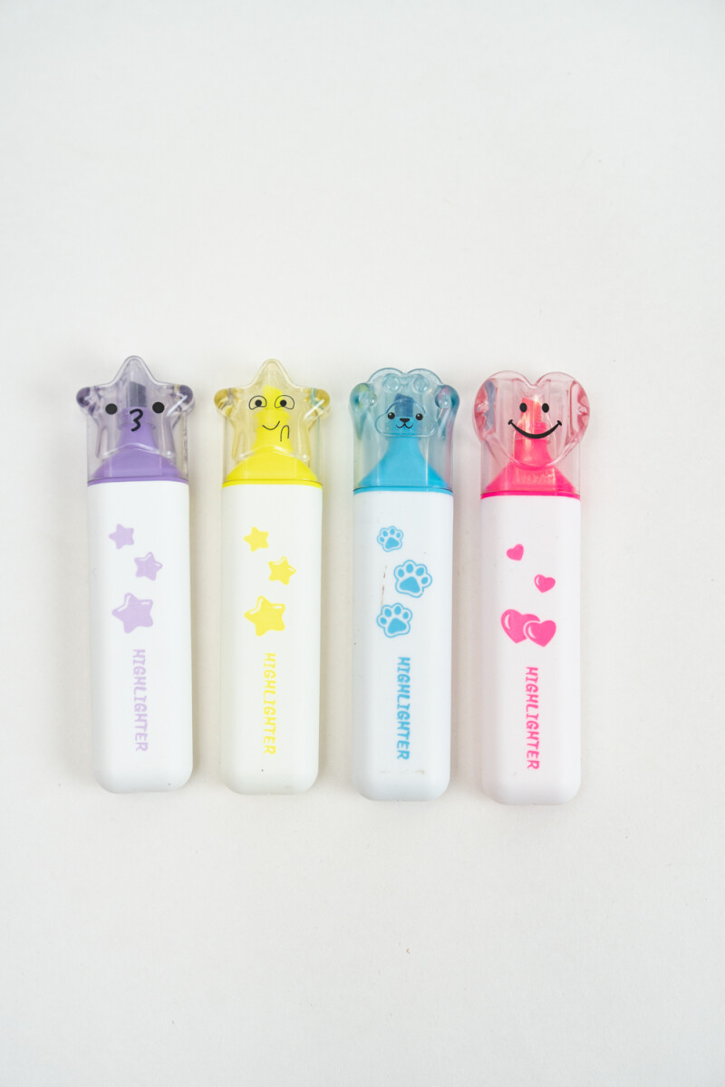 Resaltador Lior, 4 Pcs - Estampado 1 