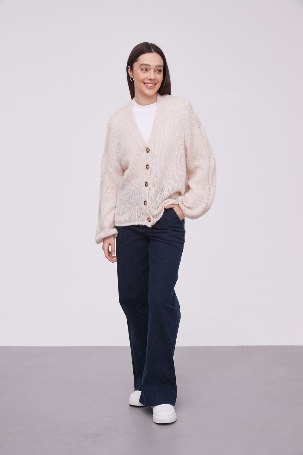 Cardigan Depos Crudo / Natural