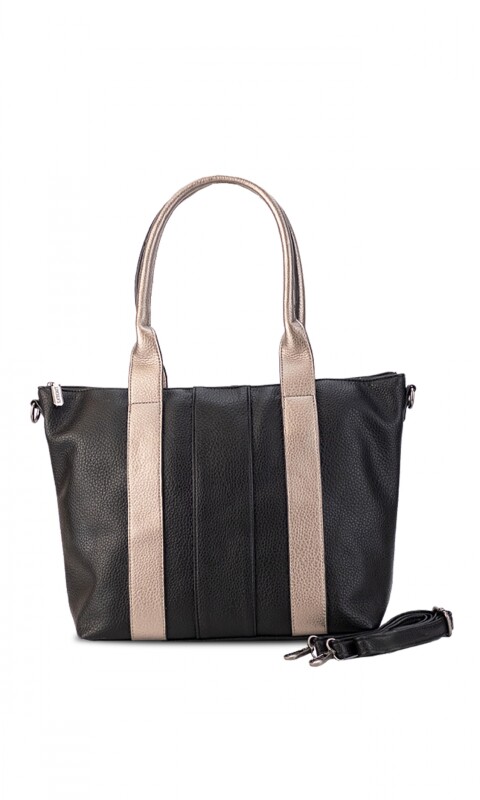 CARTERA POLA NEGRO Y PELTRE