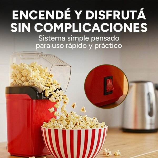 Máquina Para Hacer Pop Popera eléctrica 1200W Sin Aceite Rojo