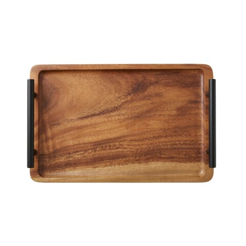 BANDEJA MADERA C/MANIJA 36X24CM Unica