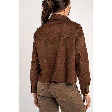 Camisa Gamuza Vegana Marron