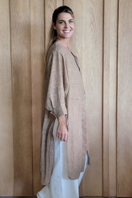 Kimono Ola Lino Camel