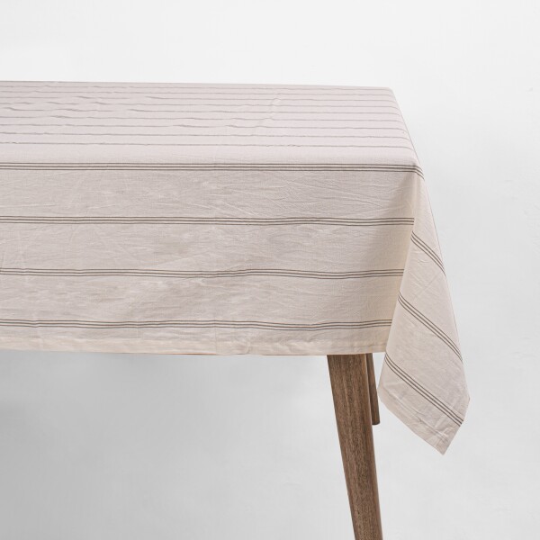 Mantel 175x250 Tusor Soft Rayas Beige