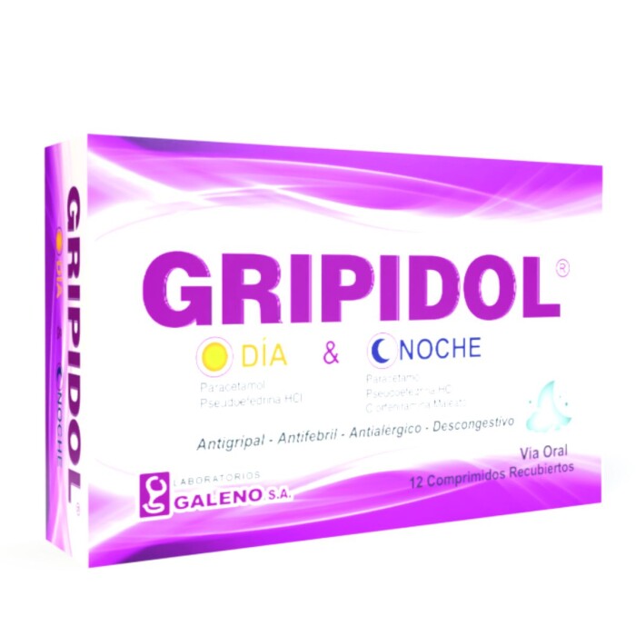 GRIPIDOL DIA Y NOCHE CJ X 12 COMP. REC. única
