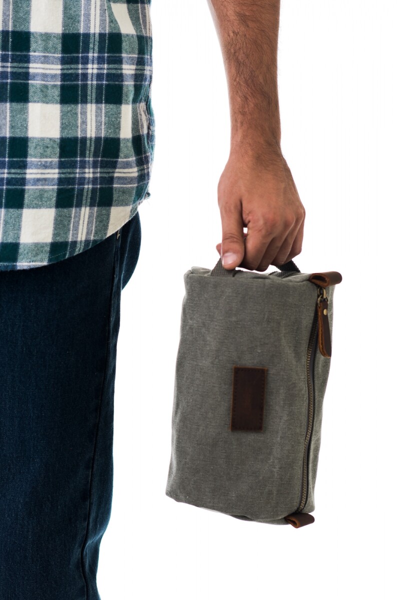 ESTUCHE NECESSAIRE EN CANVAS - Verde 