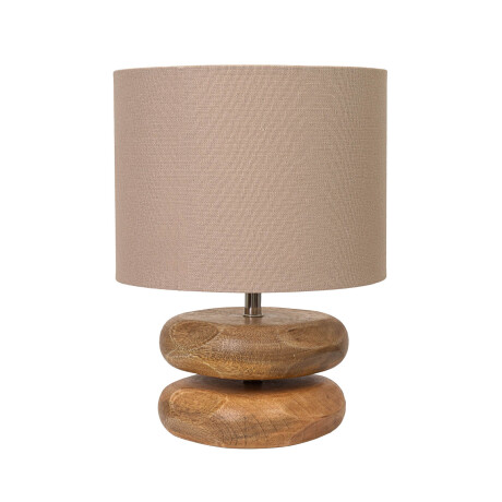 LAMPARA MADERA NATURAL-BEIGE DE MESA RINGS