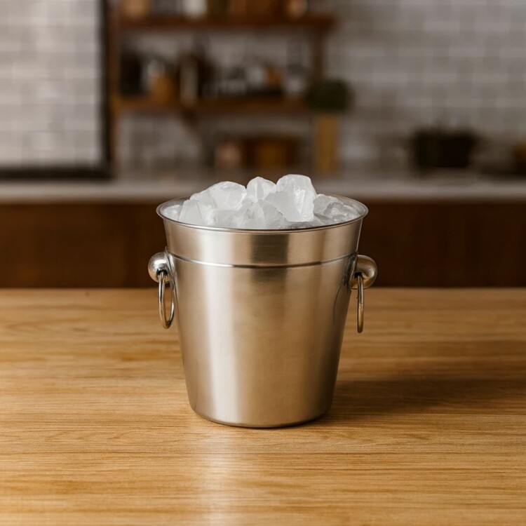 HIELERA 14,5 CM ACERO INOXIDABLE PLATA
