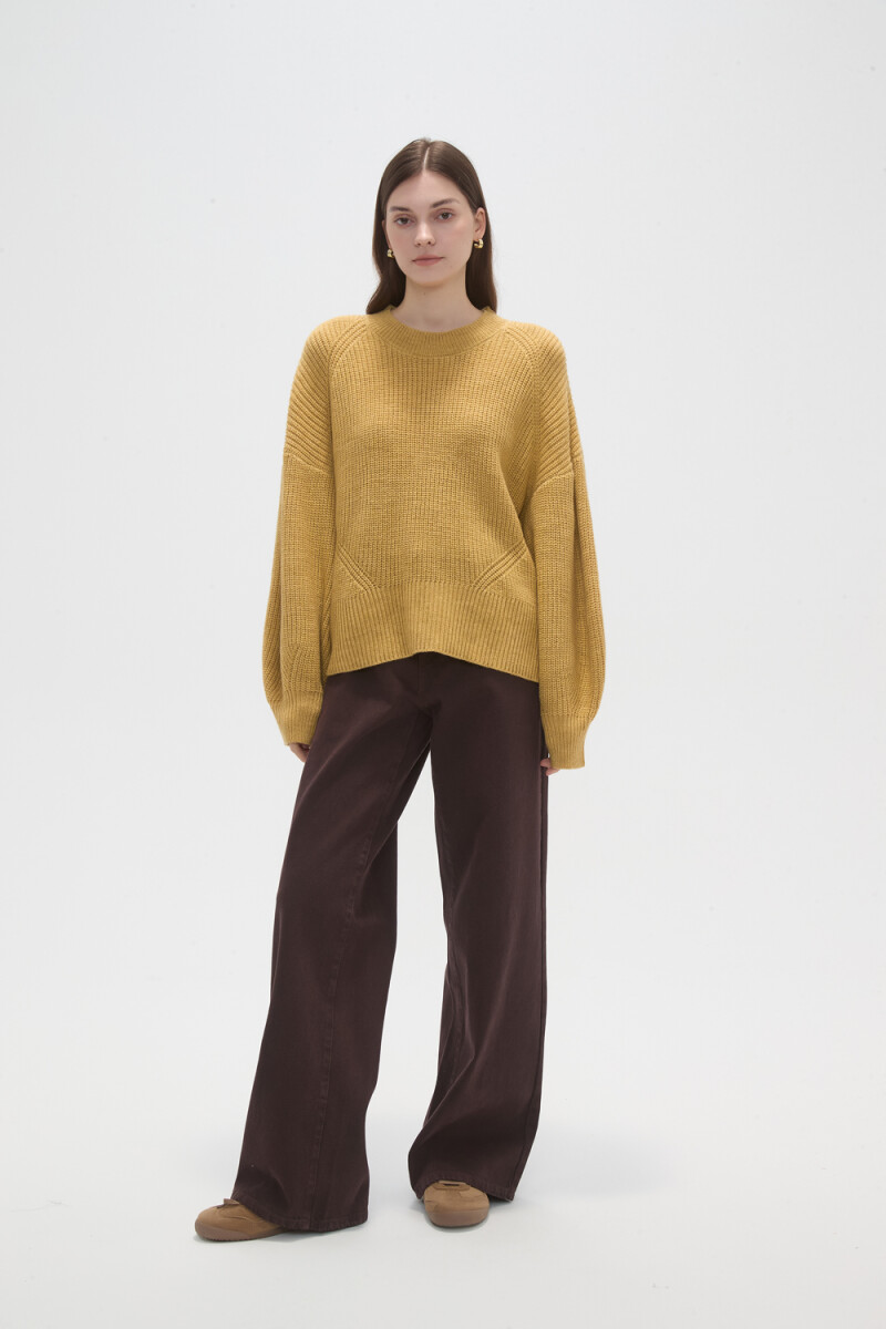 Sweater Tiros - Mostaza Melange 