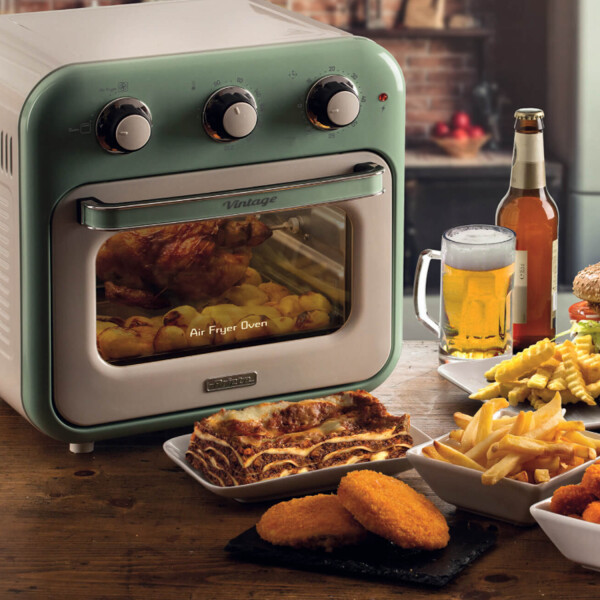 Freidora De Aire Ariete + Horno Vintage 16 L VERDE