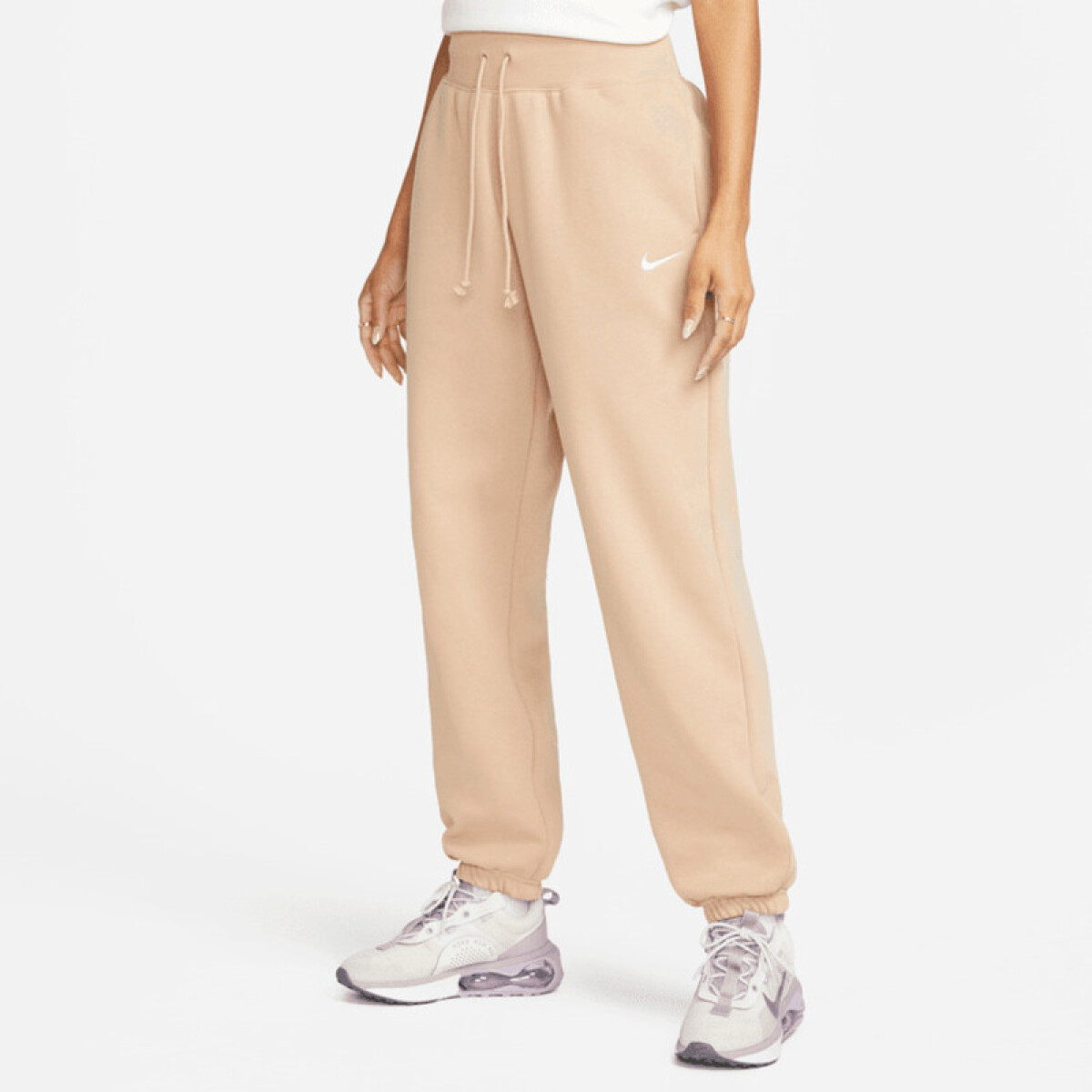 Pantalón Nike Phoenix Fleece de Mujer - DQ5887-200 - Crema 