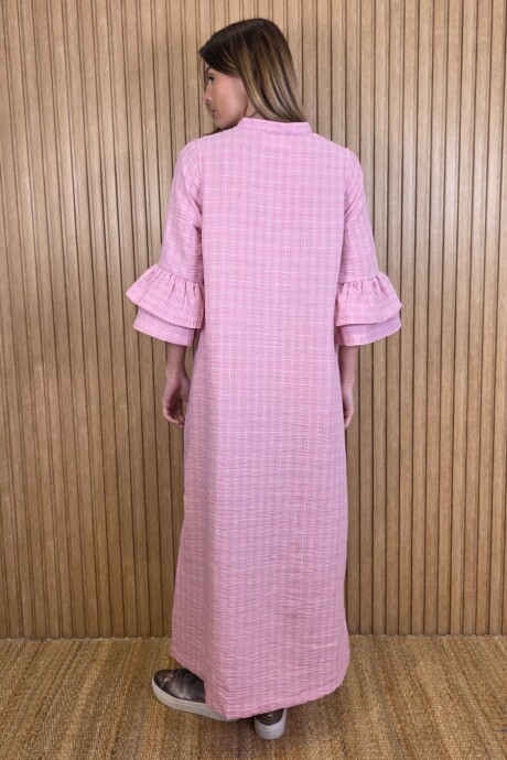Vestido Flamenco Cuadros Rosa