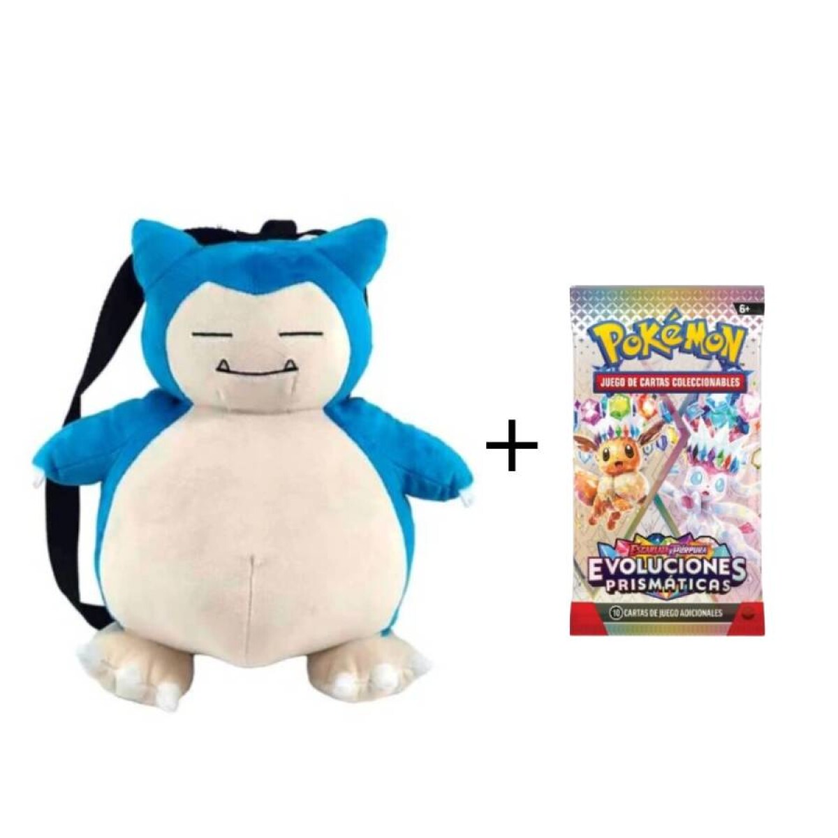 Mochila Peluche oficial Pokémon - Snorlax + Sobre 