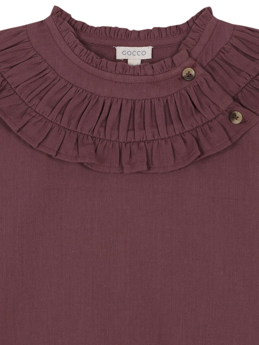 Camisa Cuello Volante Purpura