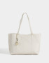 Shopper Cartera Shopper Con Charm - Blanco Crudo
