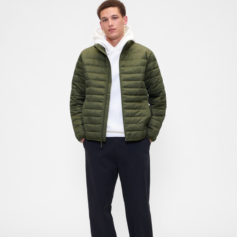 V-FRCH LOGO LTWT PUFFER JKT ARMY JACKET GREEN
