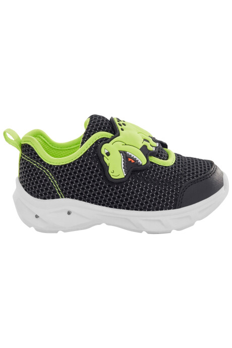 Championes con velcro y luces, diseño dino Sin color