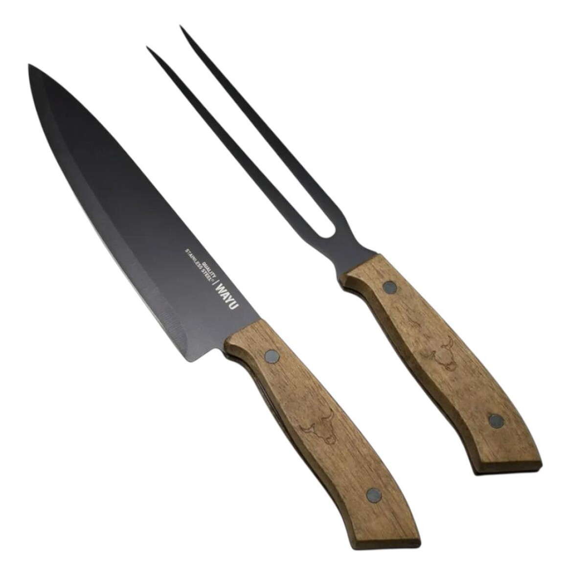 Set De Cuchillo Y Pincho Tenedor Para Asado Wayu 