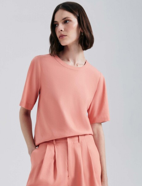 BLUSA MANGA CORTA ROSADO