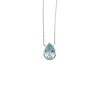 Conjunto Lágrima- Plata rodinada 925-Piedra Aguamarina-CJ2024 conpiedra