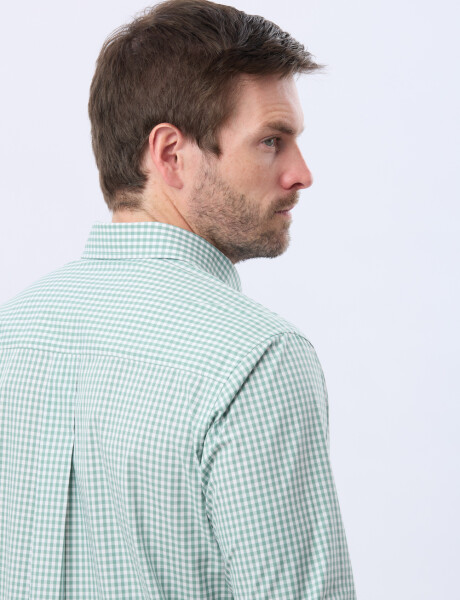 CAMISA CUADROS MANGA LARGA Verde