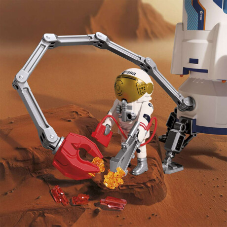 Dos Astronautas Con Cohete Espacial Playmobil 71 Piezas