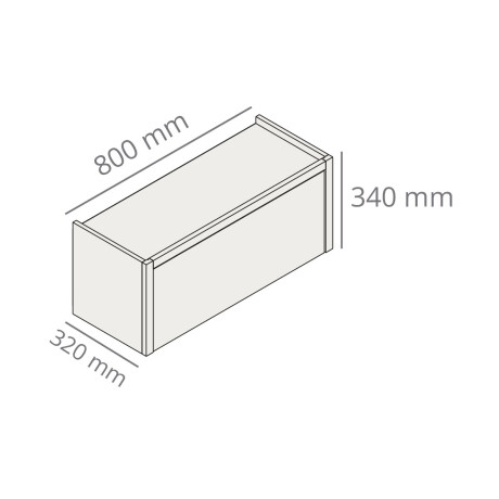 Aéreo Heladera 80 cm 1 Puerta Basculante – Línea Condessa GAMAS DE BEIGE