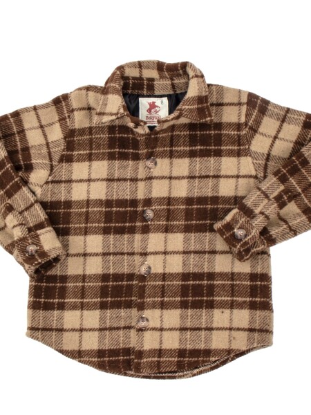 Camisa Tartan de niño Beige