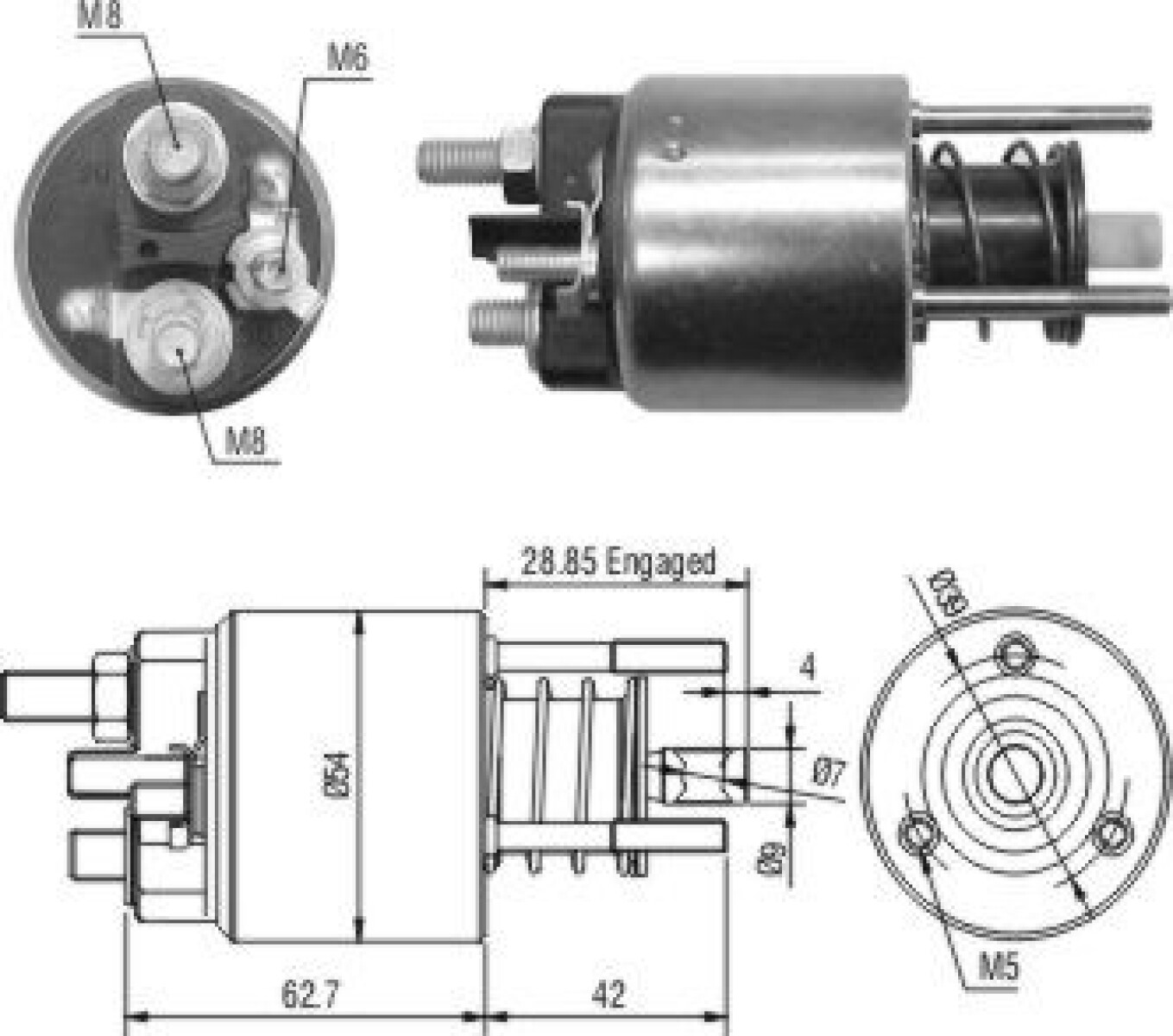 AUTOMATICO DE ARRANQUE FIAT DUCATO 2.8D IVECO DAILY 35.10 3.0T 12V MARELLI ZM 