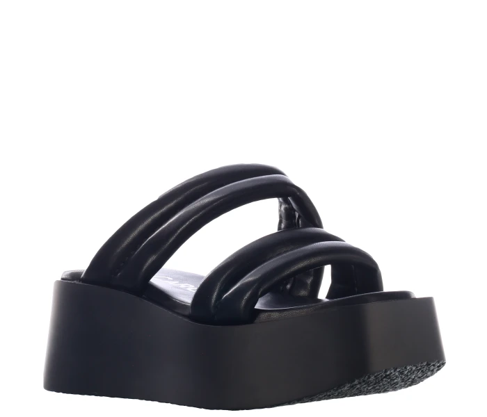 Sandalia OTOMAN descalza con tiras capitoneadas Black