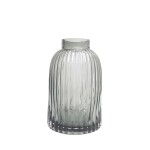 FLORERO VIDRIO 20x6x13CM LLUVIA HUMO FLORERO VIDRIO 20x6x13CM LLUVIA HUMO