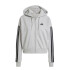 Campera de Mujer Adidas Essentials French Terry 3 Tiras Gris - Negro
