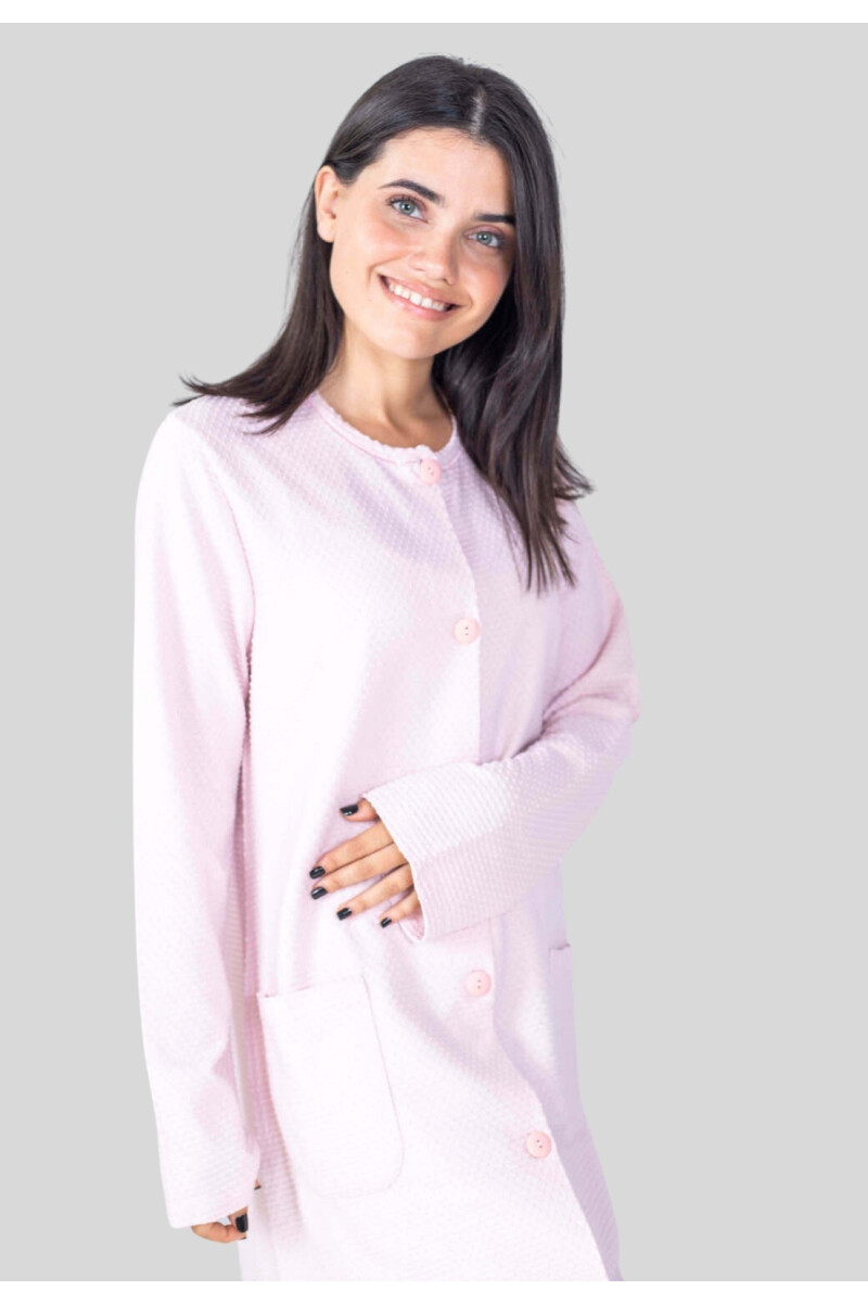 BATA ALGODÓN ABOTONADA ROSADO