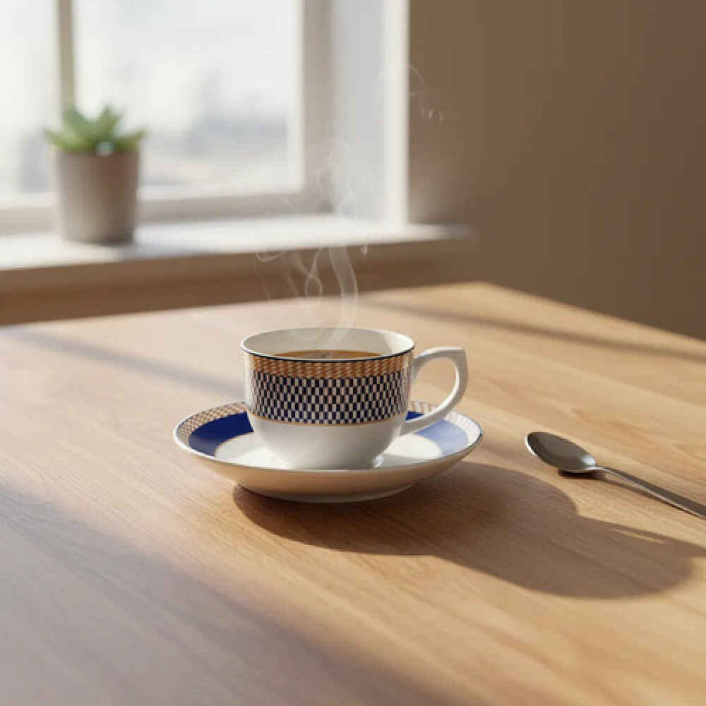 Taza cafe con plato Op art OXFORD Taza cafe con plato Op art OXFORD