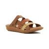 Sandalia Country Mujer Tres Tiras Vainilla-damasco