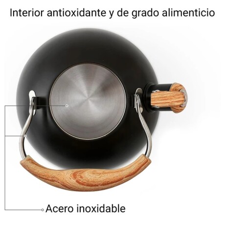 Pava Caldera Sonifer 2.5l Silbato Acero Inoxidable Inducción Negro