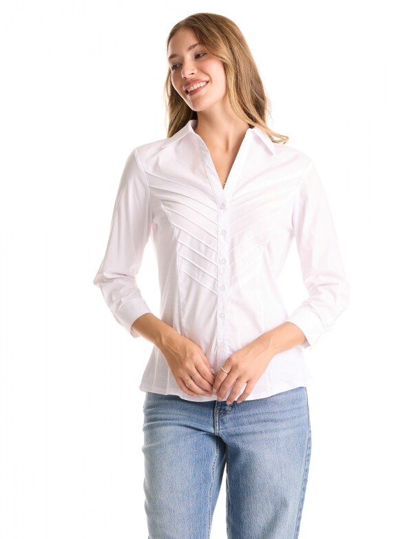 Camisa Tablitas BLANCO