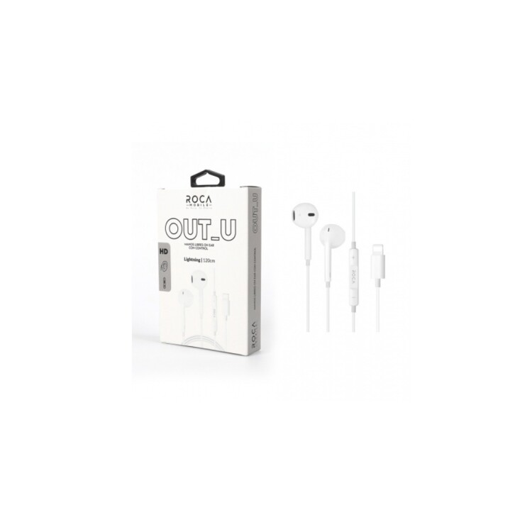 MANOS LIBRES STEREO ROCA LIGHTNING NEGRO